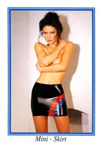 Sharon Sloane Latex Collection, Mini Skirt in black